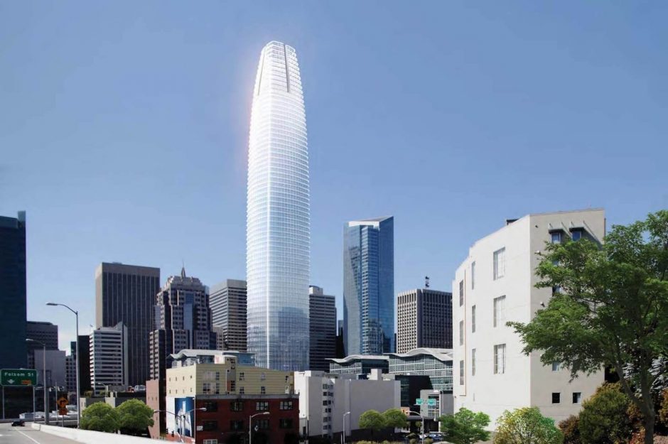 transbay tower from ramp